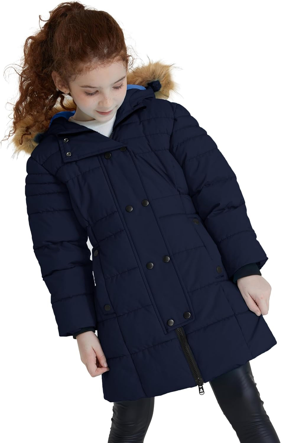 Girls' Long Winter Coat Parka Waterproof Warm Puffer Jacket